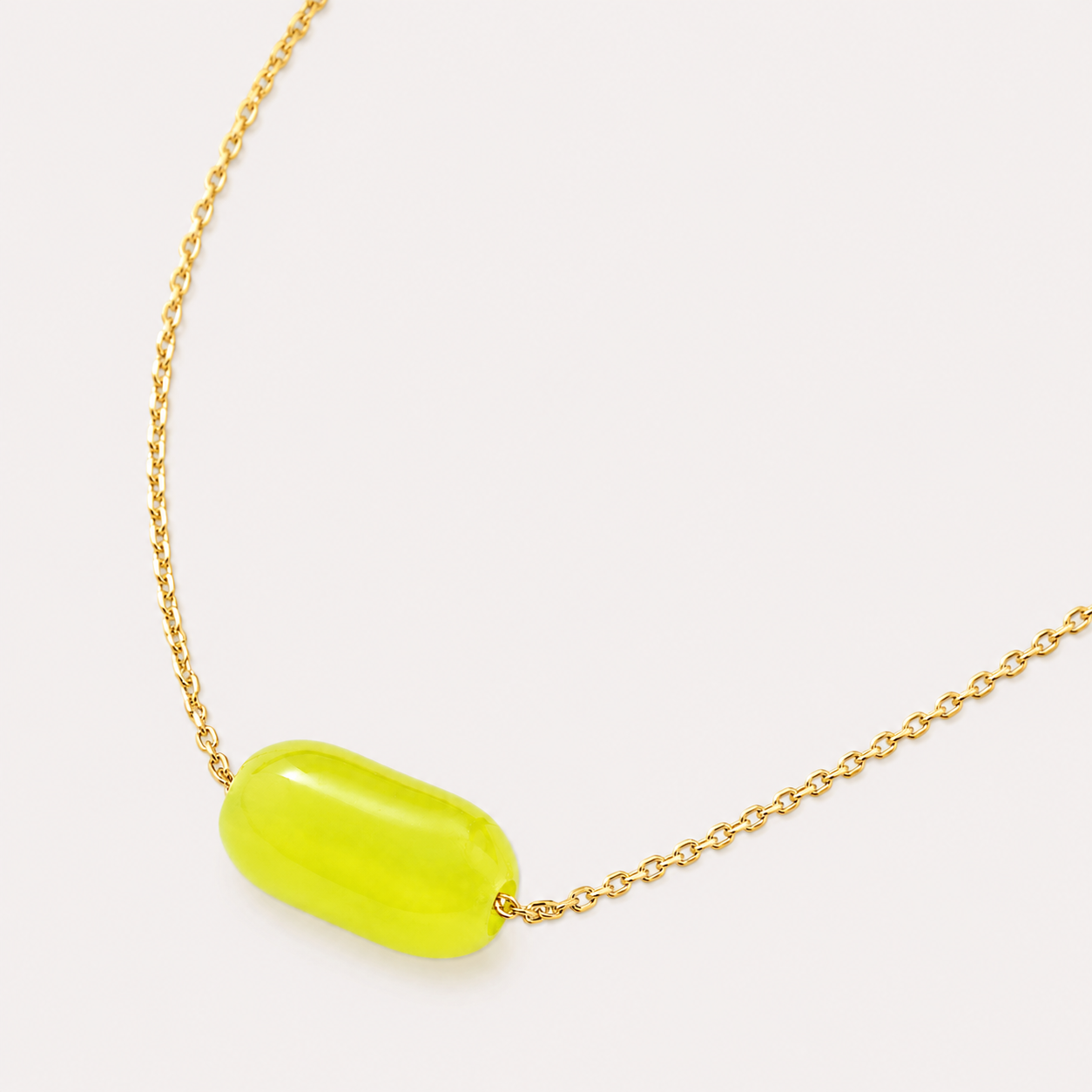 Bean UP Necklace – Lime Wire