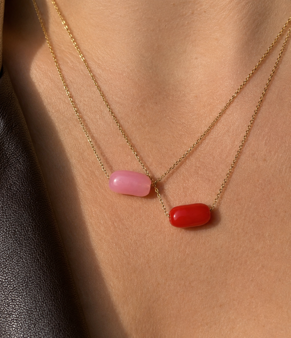 Bean Up Necklace - Red Pill